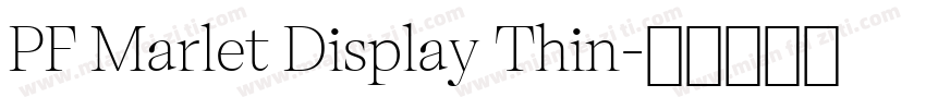 PF Marlet Display Thin字体转换